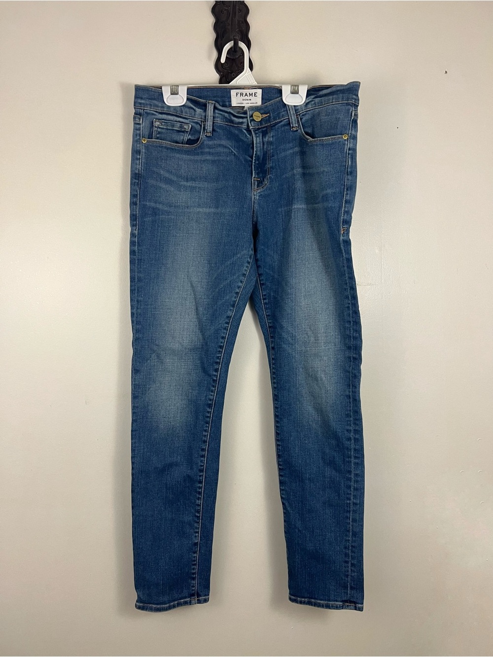 Frame Le Garçon Women’s Skinny Jeans Mid Rise Medium Wash Size 28